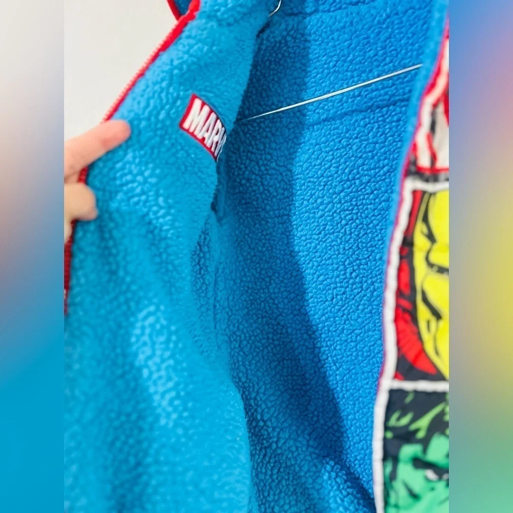 Marvel Character Kids' Reversible Jacket (Marvel/Blue, size 5 good condition